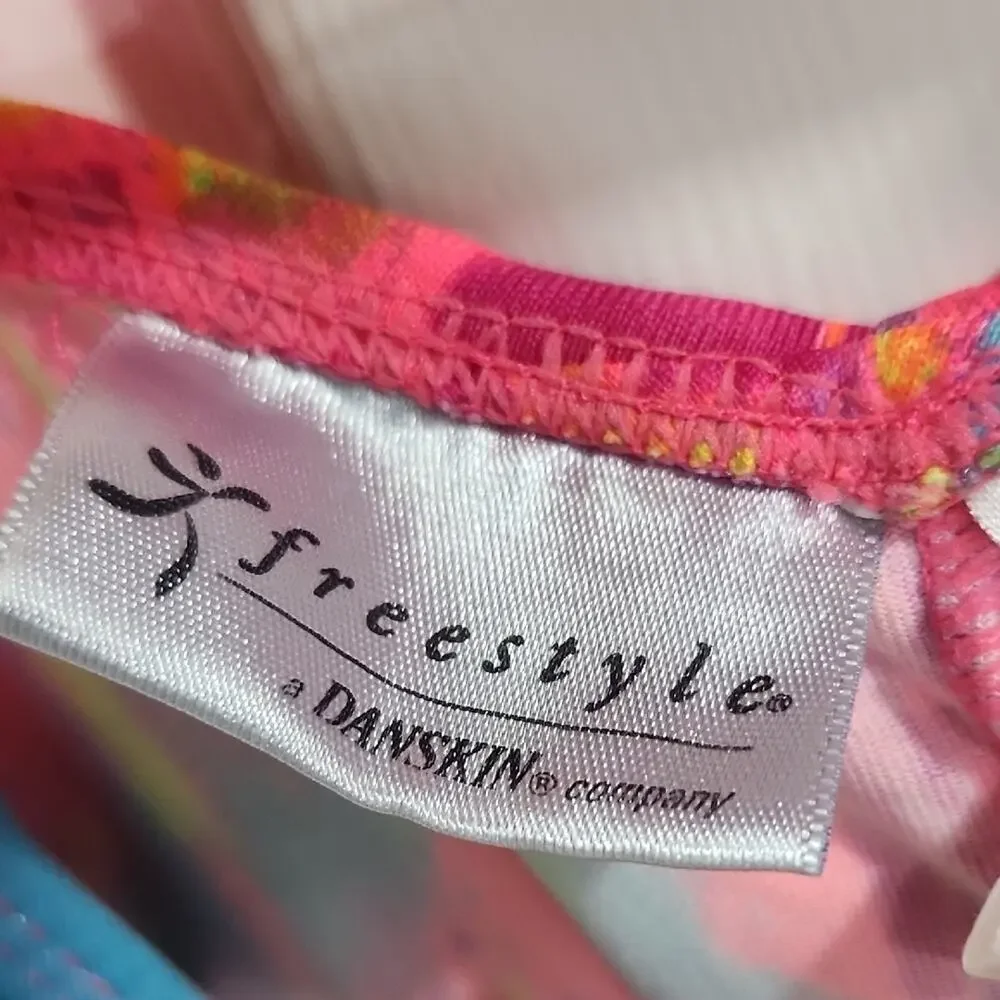 Freestyle Vibrant Pink and Blue Leotard